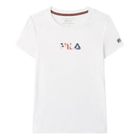 (WMNS) FILA Short Sleeve Casual Minimalistic Cozy Short Sleeve White F11W021125F-WT