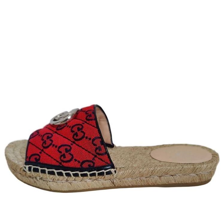 (WMNS) Gucci GG matelass canvas espadrille sandal 'Red' 661393-2UZO0-6490