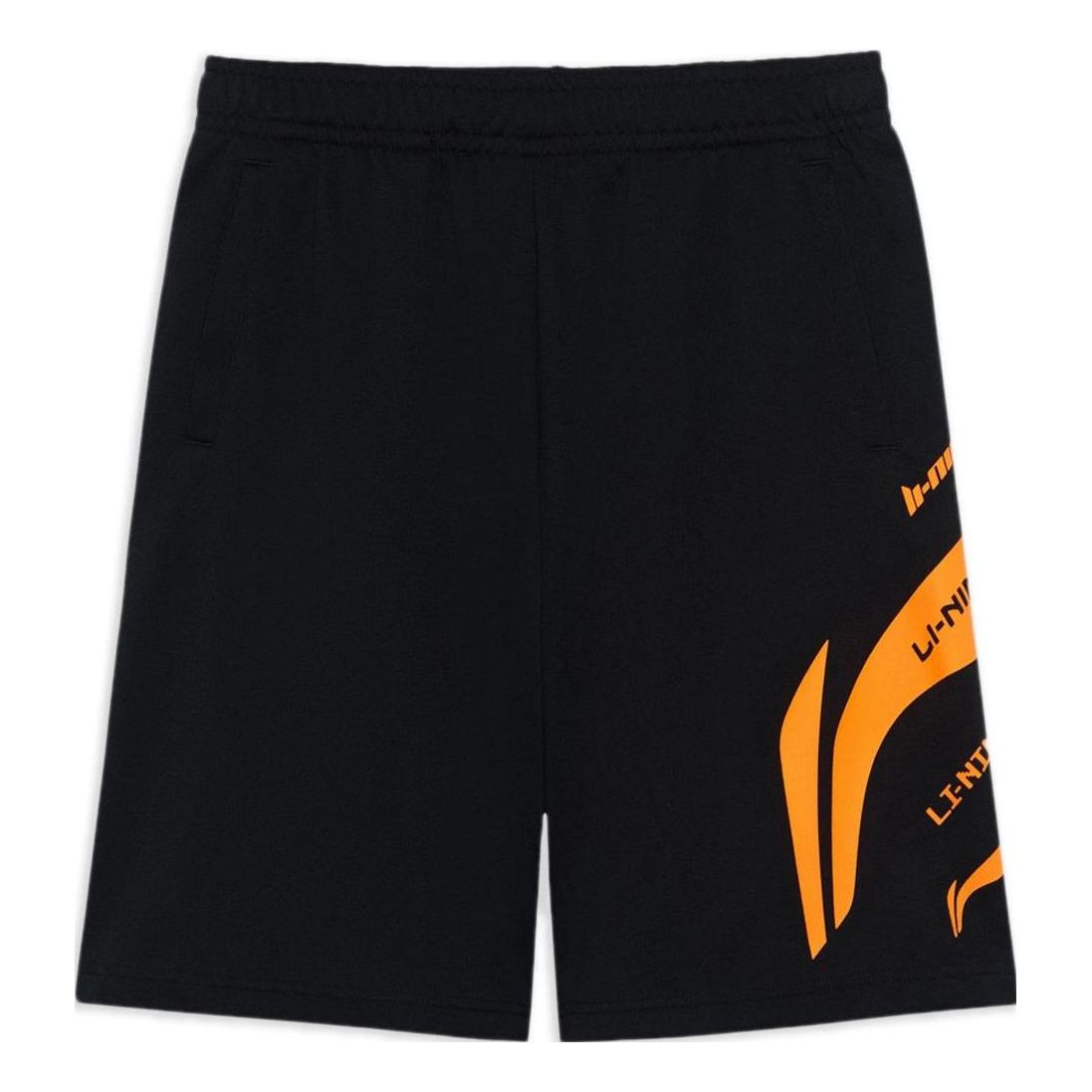 Li-Ning Graphic Shorts 'Black Orange' AKST647-1