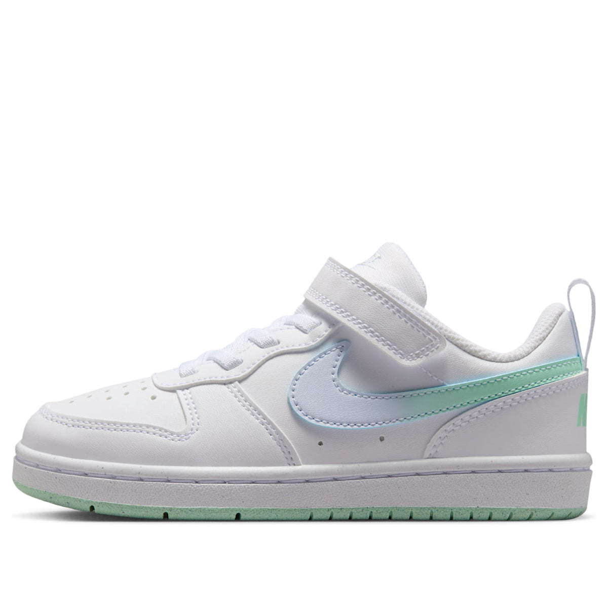 (PS) Nike Court Borough Low 'White Arctic Green Football Grey' IQ6527-100