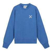 Men's KENZO SS21 SPORT Little X Round Neck Long Sleeves Blue FA65SW0014MS-70