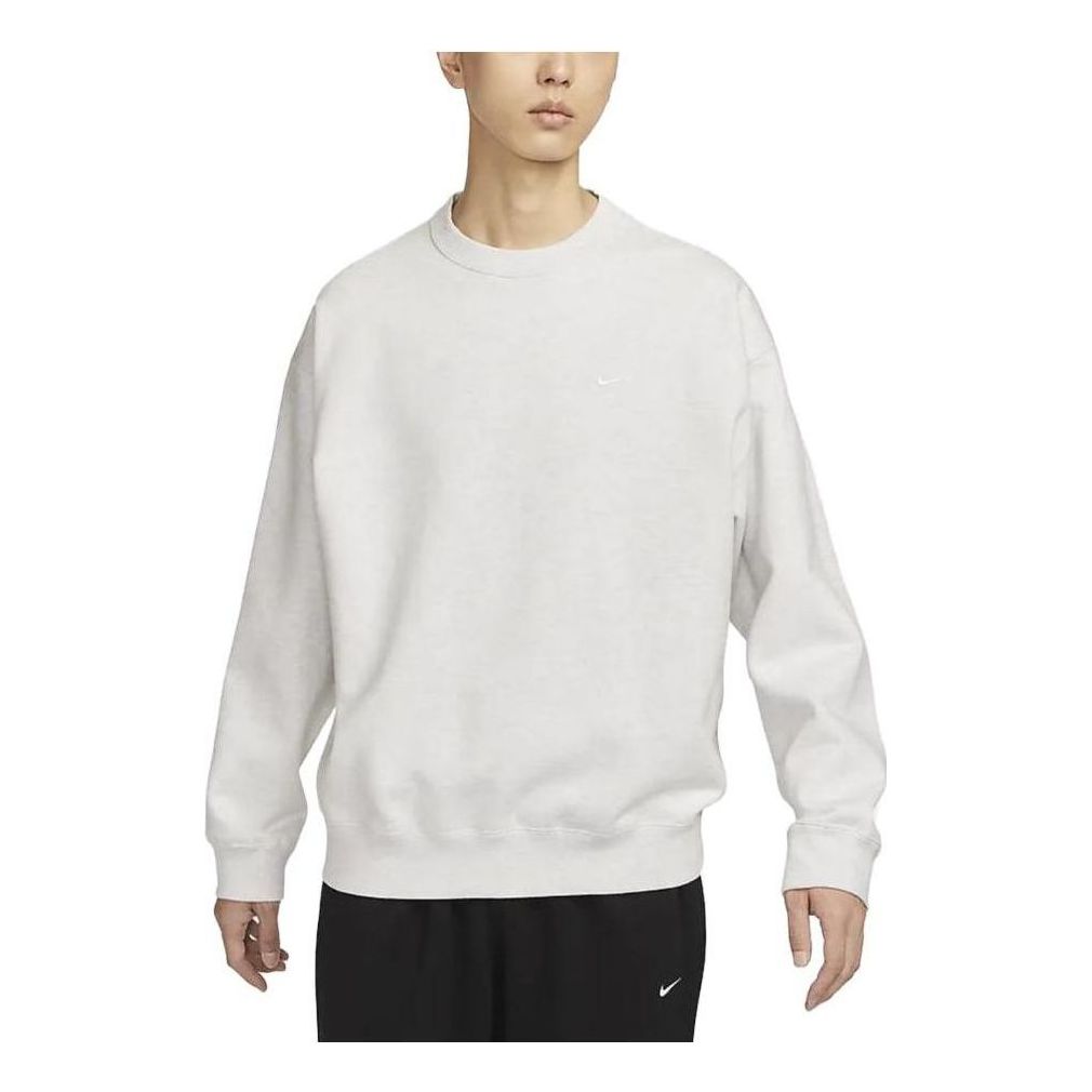 Nike Solo Swoosh Fleece Crewneck 'White' DX1362-051