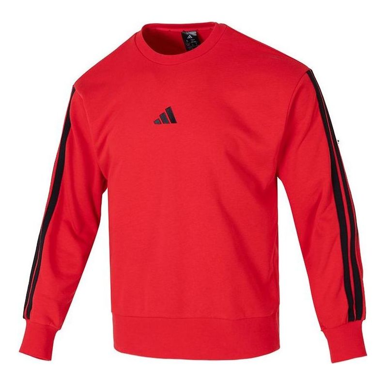 adidas Essentials 3 Stripes Long Sleeves T-Shirt 'Red' JE6373