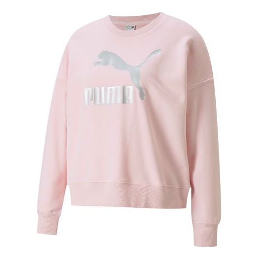 (WMNS) PUMA CLASSICS Metallic LOGO Crew TR 535276-16