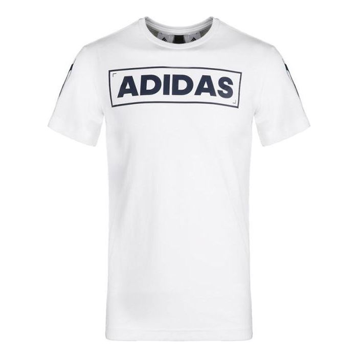 adidas Adi 360 logo Printing Sports Round Neck Short Sleeve White CV4537