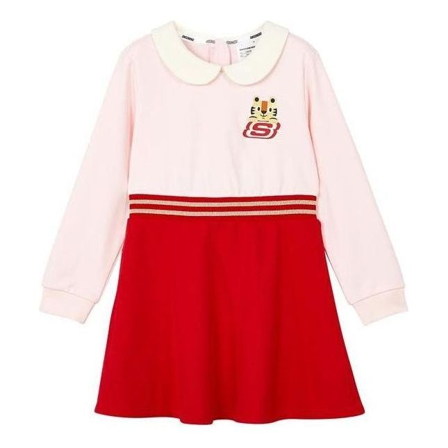 (GS) Skechers CNY Series Graphic Dress 'Pink Red' L122G065-005N