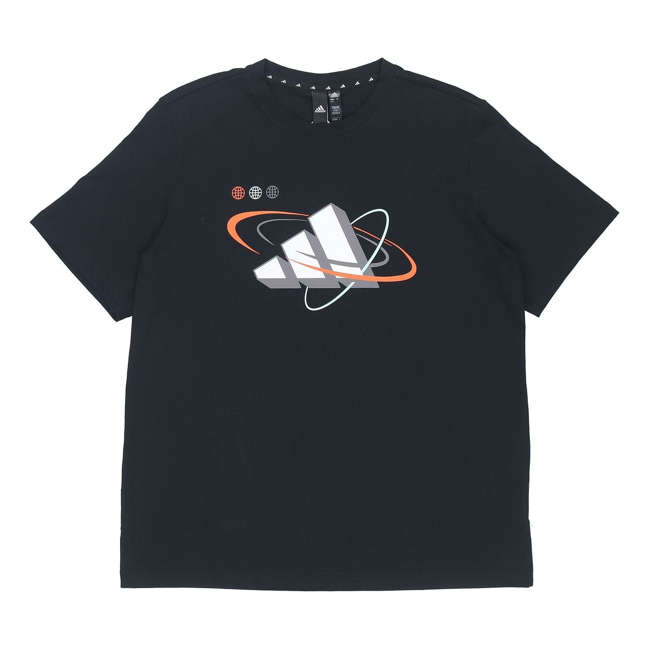 adidas Ub Gfx T Bos Logo Printing Sports Round Neck Short Sleeve Black GP0856