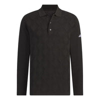 adidas Argyle Sweater Polo 'Black' HZ6079