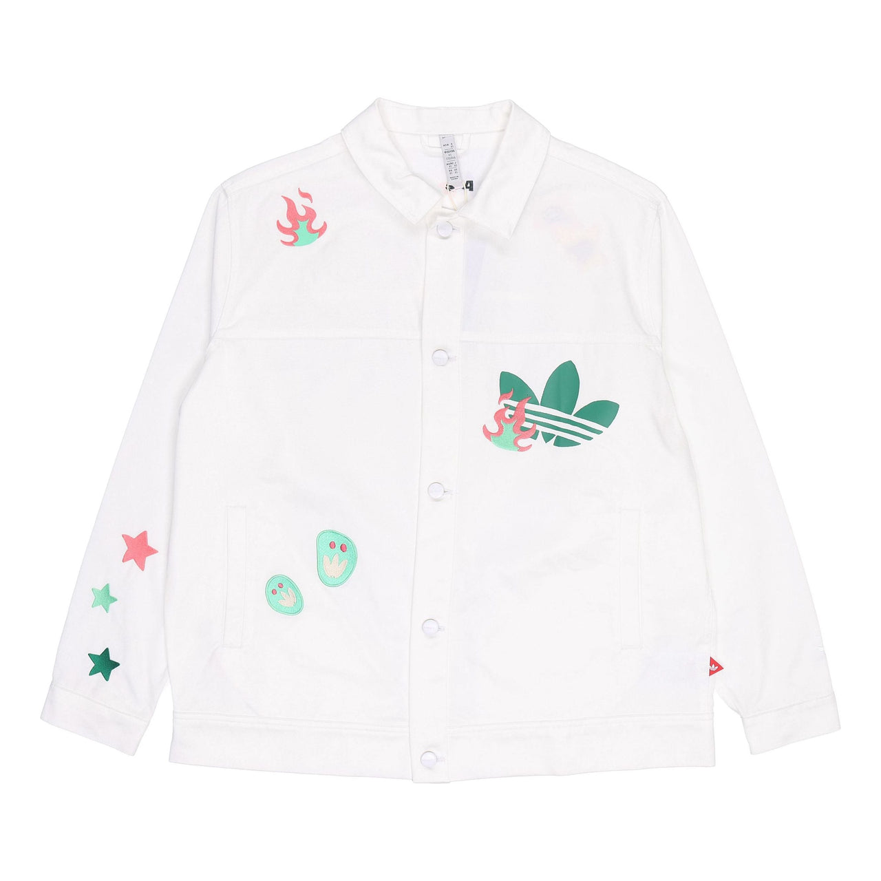adidas originals SS22 Logo Cartoon Printing Sports Jacket Unisex White HP0116