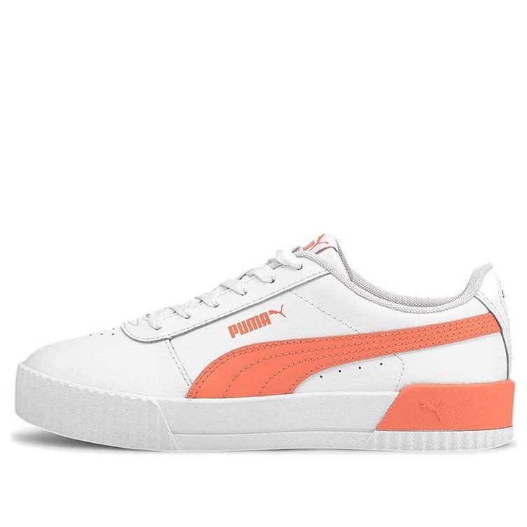 (WMNS) PUMA Carina Leather 'White Orange' 370325-30