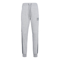 adidas originals Casual Logo Solid Color Sports Bundle Feet Pants Gray GU9421