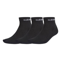 adidas neo Hc Ankle 3pp Solid Color Athleisure Casual Sports Socks Black GE6128
