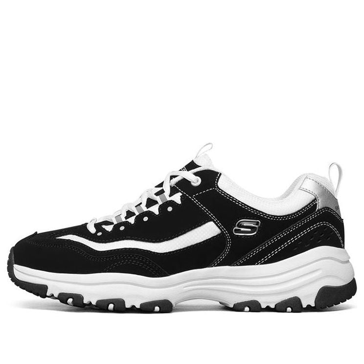 Skechers D'Lites I-Conik Low-Top Running Shoes Black/White 8790091-BKW