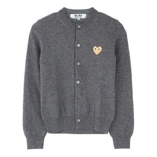 (WMNS) COMME des GARCONS PLAY Cardigan Gold Emblem 'Grey' AZ-N049-051-3