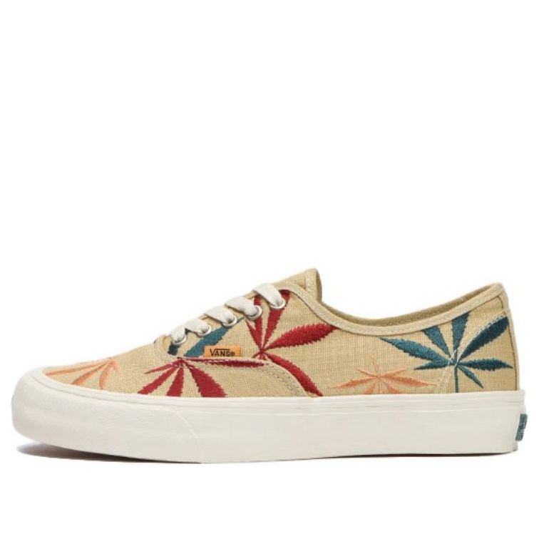 Vans Authentic Low Tops Casual Skateboarding Shoes Unisex Light Brown Embroidered 'Light Brown Red Blue' VN0A5EE2AZB