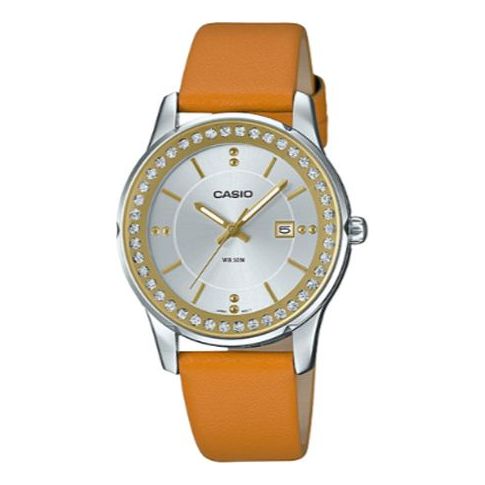 CASIO STANDARD Quartzes Ladies LTP-1358L-7A Black Orange Analog LTP-1358L-7AQ