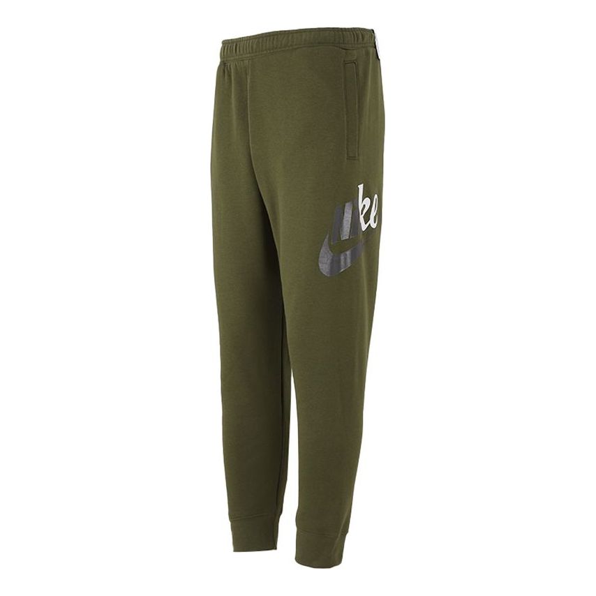 Men's Nike Fleece Lined Stay Warm Bundle Feet Sports Pants/Trousers/Joggers Olive DD5024-326