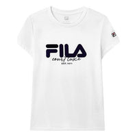 (WMNS) FILAt Athletics Logo Printing Round-neck T-shir White A11W133103F-WT