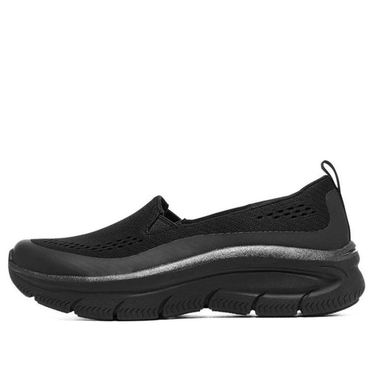 (WMNS) Skechers Modern Dlux Comfort Slip-On Sneaker 'Black White' 158579-BBK