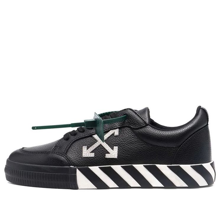 Off-White Low Vulcanized Canvas Sneaker 'Black White Red' OMIA085C99LEA0011001