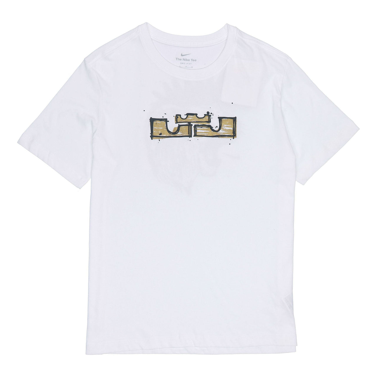 Nike Dri-Fit Lebron Printing Basketball Sports T-Shirt 'White' DR1292-100