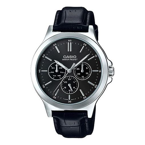 CASIO Sports Quartz Waterproof Mens Black Analog MTP-V300L-1A