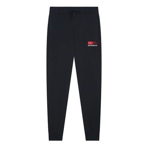 New Balance Logo Print Track Pants 'Black Red White' MP13900-BK