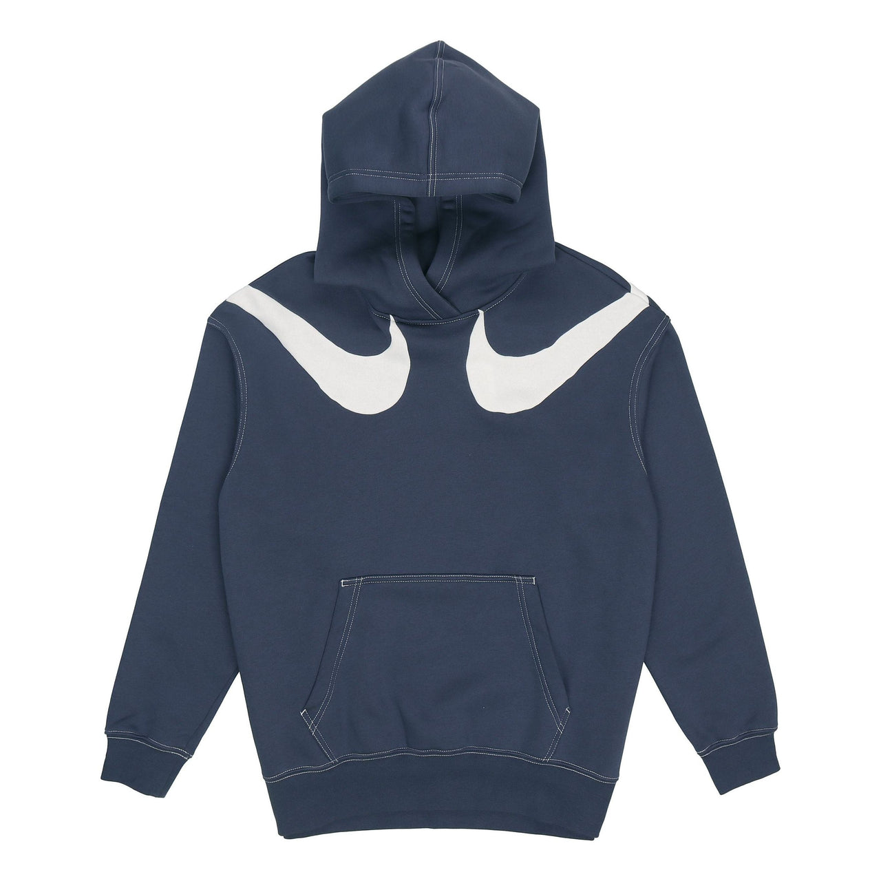 (WMNS) Nike As W Nsw Swsh Flc Gx Hoodie Casual Sports Knit Pullover Hoodie Navy Blue DD5581-437