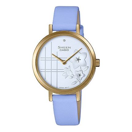 Casio Sheen Minimalistic Analog Watch 'Crystal Light Blue White' SHE-C140GL-2AUPFH-PERSON