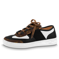 (WMNS) LOUIS VUITTON Lous Sneakers 'Black with Brown Monogram Deco' 1AAW04