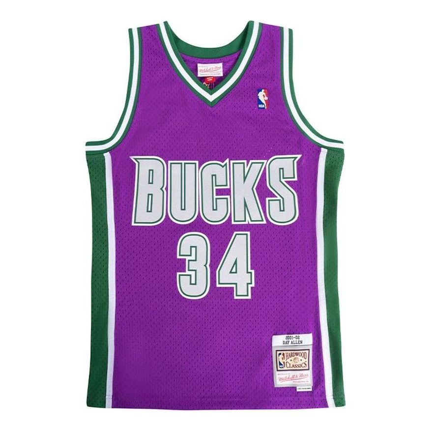 Mitchell & Ness x NBA Milwaukee Bucks 2001-02 Swingman Jersey 'Ray Allen 34' SMJY1151-MBU01RALPURP