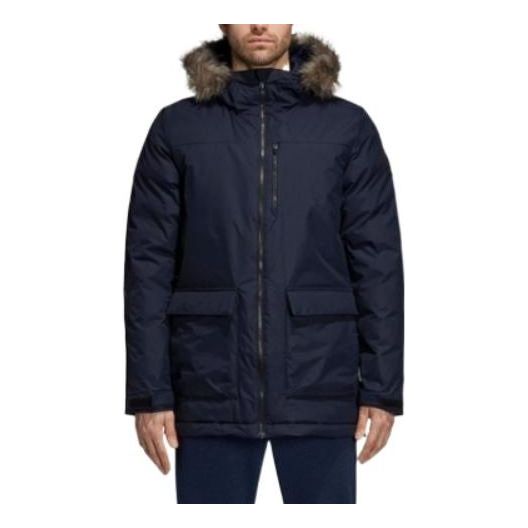 Men's adidas Outdoor Sports Hooded Jacket Legend Brown CY8602