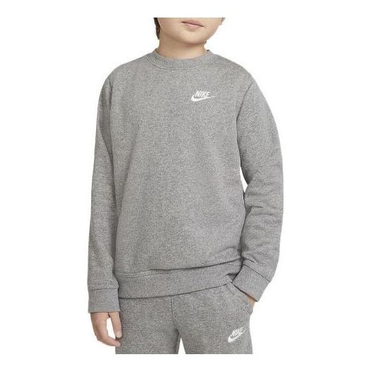 (GS) Nike Crew Club LBR Sweatshirt 'Grey' DA0861-091