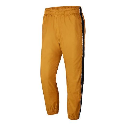 Men's Nike SB Contrasting Colors Loose Bundle Feet Skateboard Sports Pants/Trousers/Joggers Yellow CK5480-712