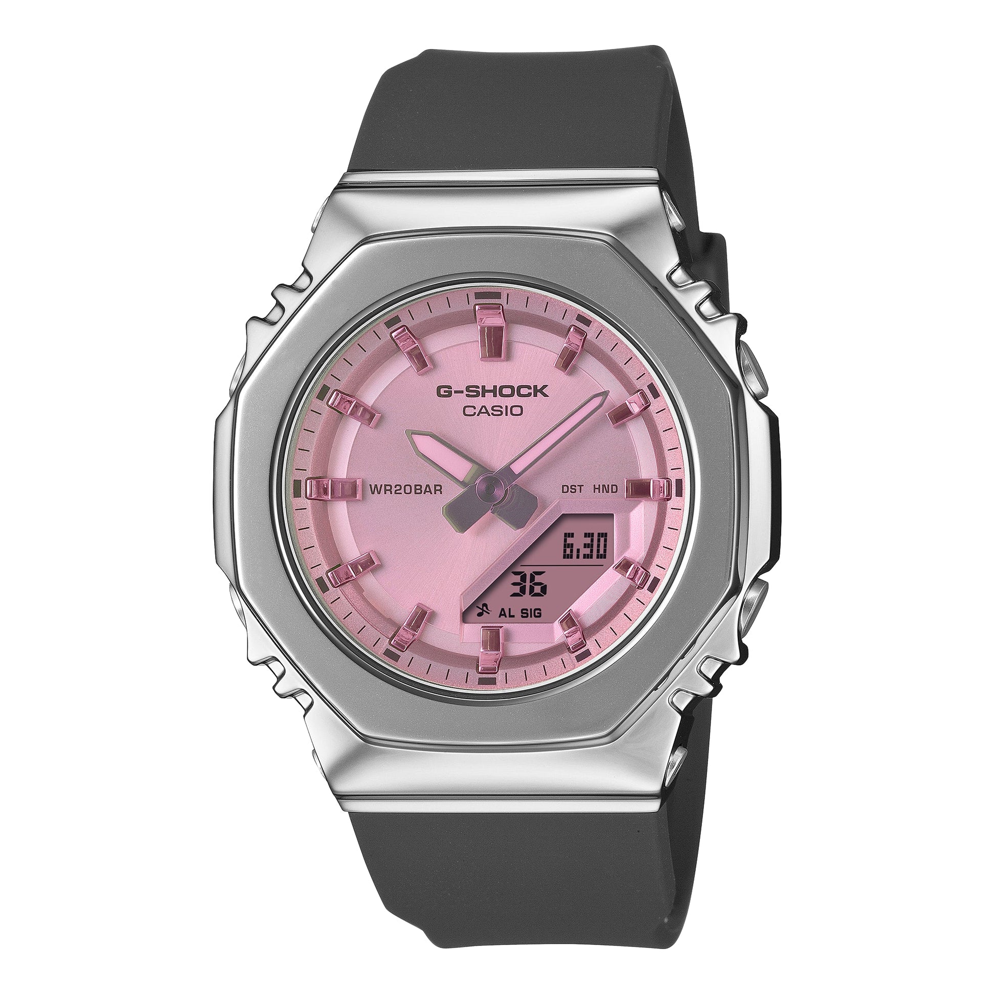 (WMNS) CASIO G-Shock GM-S2110 Series Analog-Digital 'Black Pink' GM-S2110SR-1A