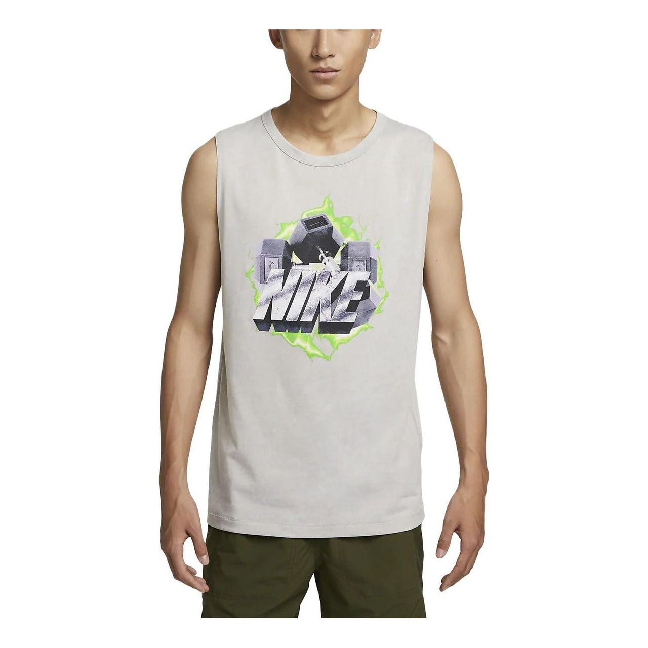 Nike Dri-FIT Training Gym Tank Top 'Grey' DX0909-012