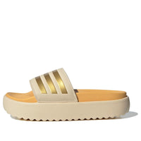 (WMNS) adidas Adilette Platform Slides 'Crystal Sand Gold Metallic' IF3422