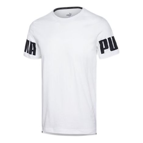 PUMA Rebel Cuff Printing Short Sleeve White 584744-57