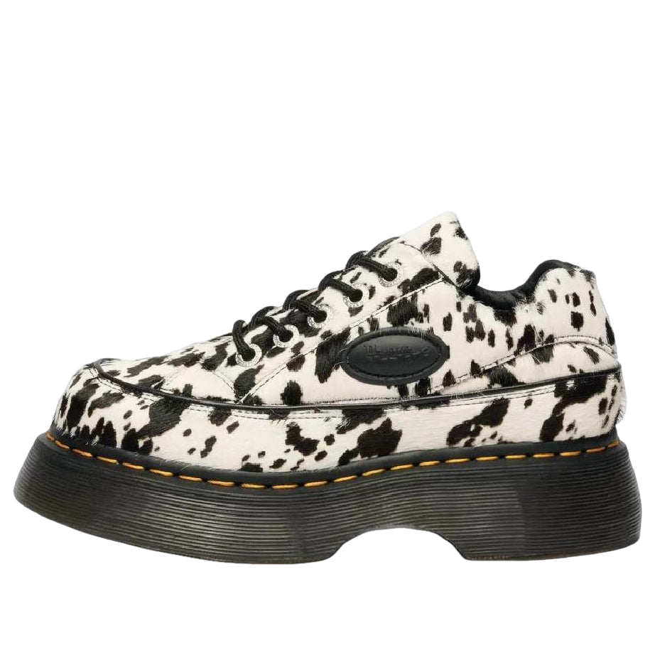 Dr. Martens Buzz 5-Eye Dalmatian Hair-On Leather Shoes 'Cream Black' 42846100