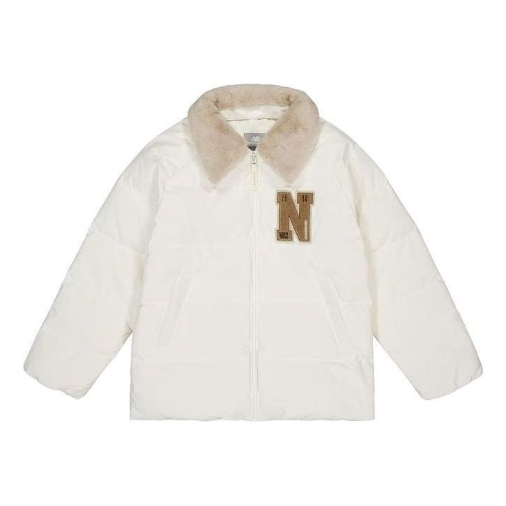 (WMNS) New Balance Warm Heavy Puffer Coat 'White Beige' NPD4E122-IV