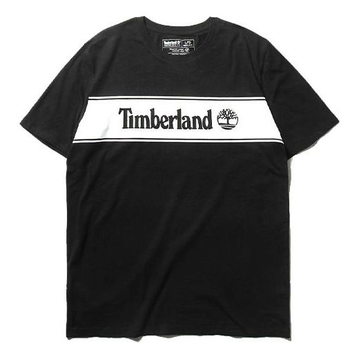 Men's Timberland SS20 Contrasting Colors Logo Printing Short Sleeve Black A22PT001