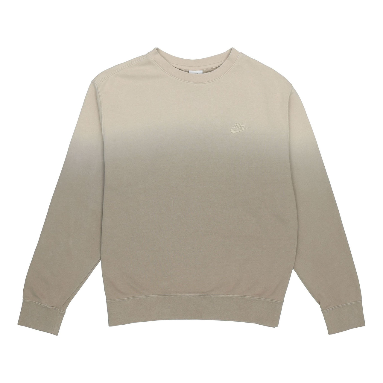 Men's Nike Gradient Loose Round Neck Pullover Long Sleeves Autumn Khaki DQ4628-247