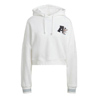 (WMNS) adidas Short Disney Hoodie 'White' HL9055