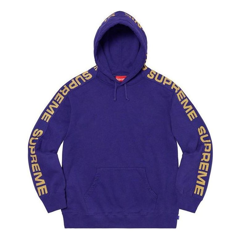 Supreme Metallic Rib Hooded Sweatshirt 'Purple Yellow' SUP-SS20-596