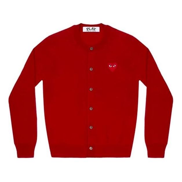 (WMNS) COMME des GARCONS PLAY Cardigan Red Emblem 'Red' AZ-N007-051-5