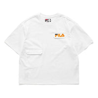 (WMNS) FILA FUSION Casual Sports Loose Short Sleeve White T11W123103F-WT