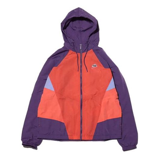 Nike Sportswear Heritage Windrunner Splicing hooded Woven Jacket Colorblock CJ4359-603