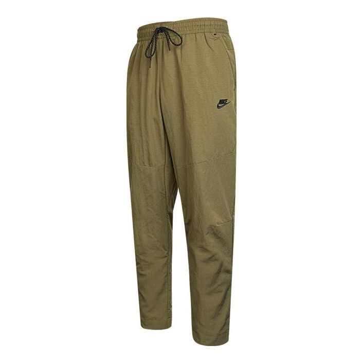 Men's Nike Sportswear Tech Essentials Solid Color Logo Embroidered Drawstring Lacing Casual Pants/Trousers Black DQ4344-222