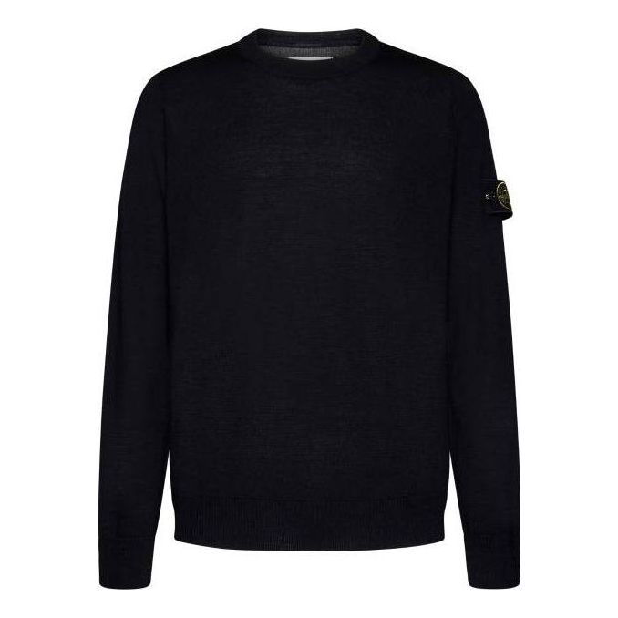 STONE ISLAND Wool Crewneck Sweater 'Black' 7915510C4-A0029