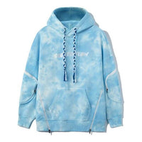 (WMNS) Li-Ning CF Series Tie Dye Loose Pullover Hoodie 'Blue' AWDRD74-1